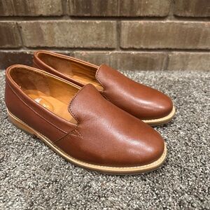 NWOB Patina Portland Leather Goods Cognac Brown Loafers  7.5